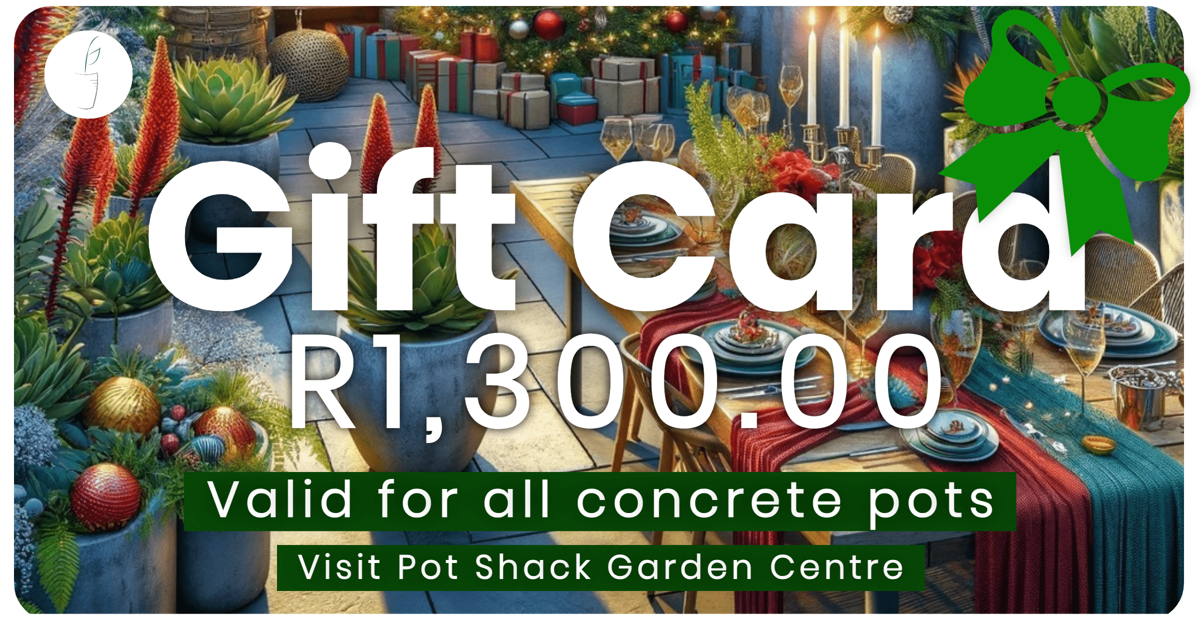 Festive Green Gift Card The Pot Shack Gauteng