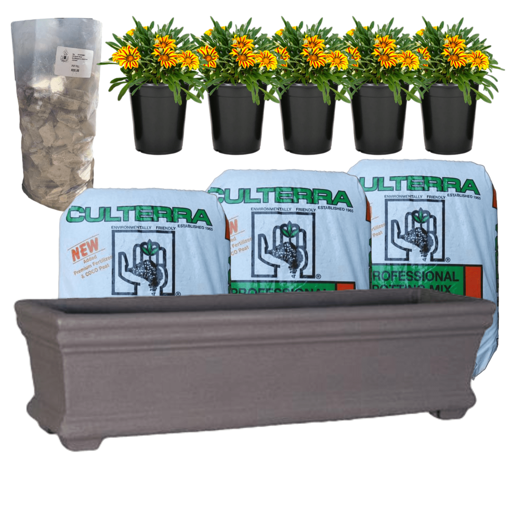 Planted Clermont Trough | Sun The Pot Shack Gauteng Concrete Pot